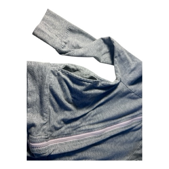 Xersion Kids Heather Gray Zip-Up Hoodie - Picture 3 of 7